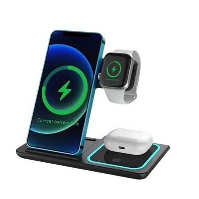 3-in-1 Foldable Wireless Charging Station for Multiple Devices