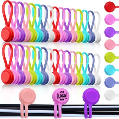 Reusable Silicone Magnetic Cable Cord Ties