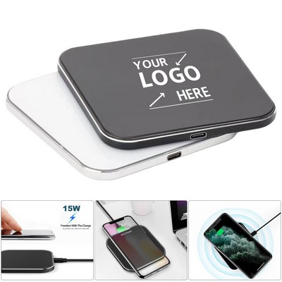 15W Square Acrylic Mirror Wireless Charger