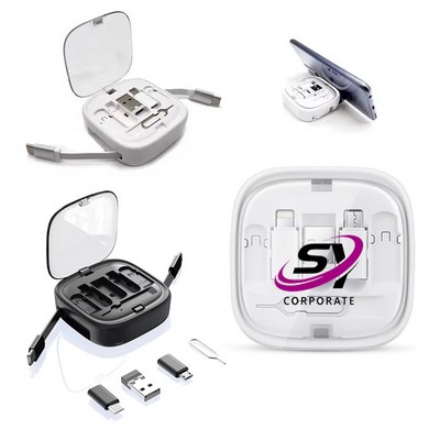 Custom 6-In-1 Retractable Charging Cord Organizer