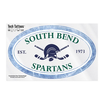 Tech Tattoo™ | Oval | 5" x 8" Sheet | Frosty Clear