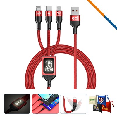 NovoLume 66W 3in1 Light Up Fast Charging Cable