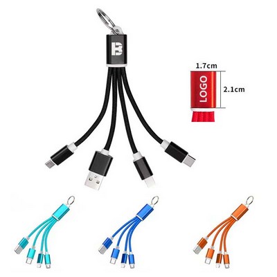Keychain 3-in-1 USB Type C Charge Cable